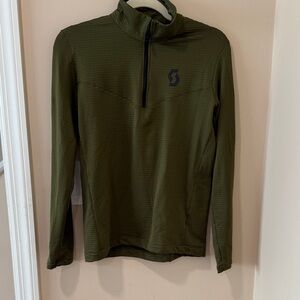 Scott Tech Jersey Green Quarter-Zip Pullover